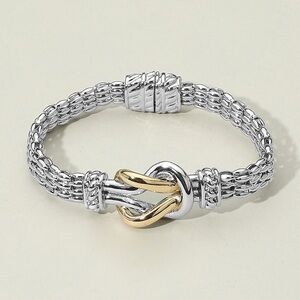 14KGP Two Tone Knot Bracelet